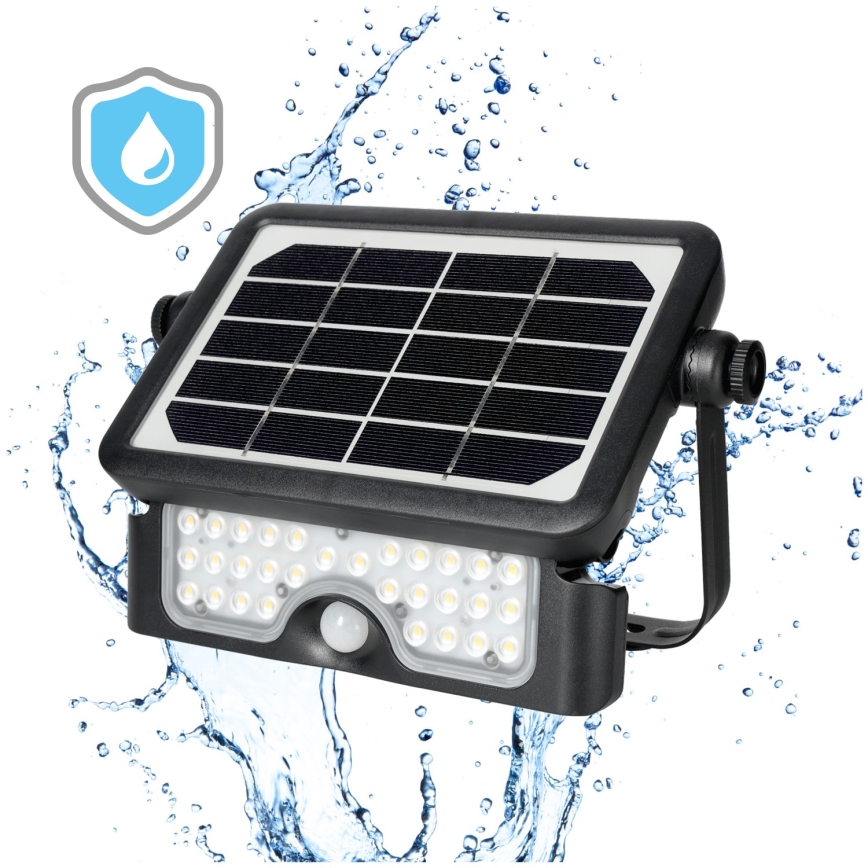 Светодиодный прожектор на солнечной батарее с датчиком LED/5W/3,7V 4000K IP65