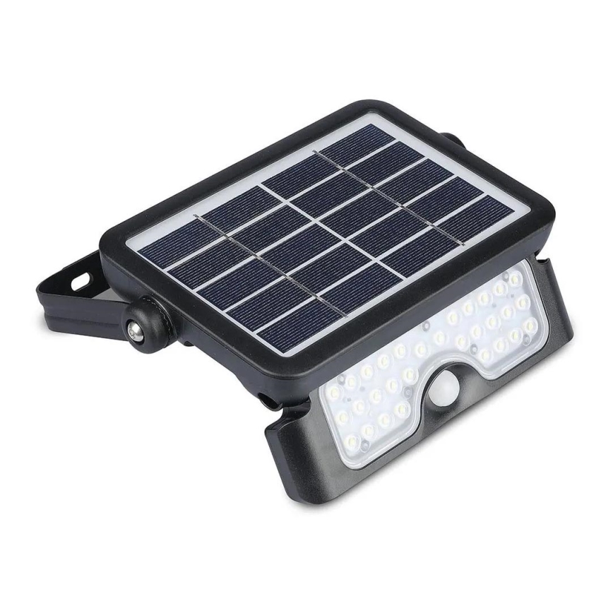 Светодиодный прожектор на солнечной батарее с датчиком LED/5W/3,7V IP65 4000K