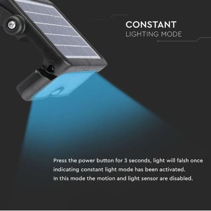Светодиодный прожектор на солнечной батарее с датчиком LED/5W/3,7V IP65 4000K
