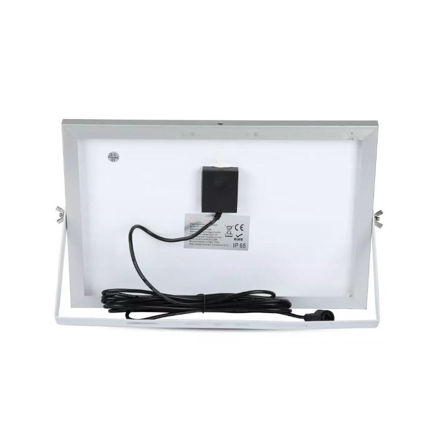 Светодиодный прожектор на солнечной батарее с регулированием яркости LED/12W/3,2V 6000K IP65 5000 mAh + дистанционное управление