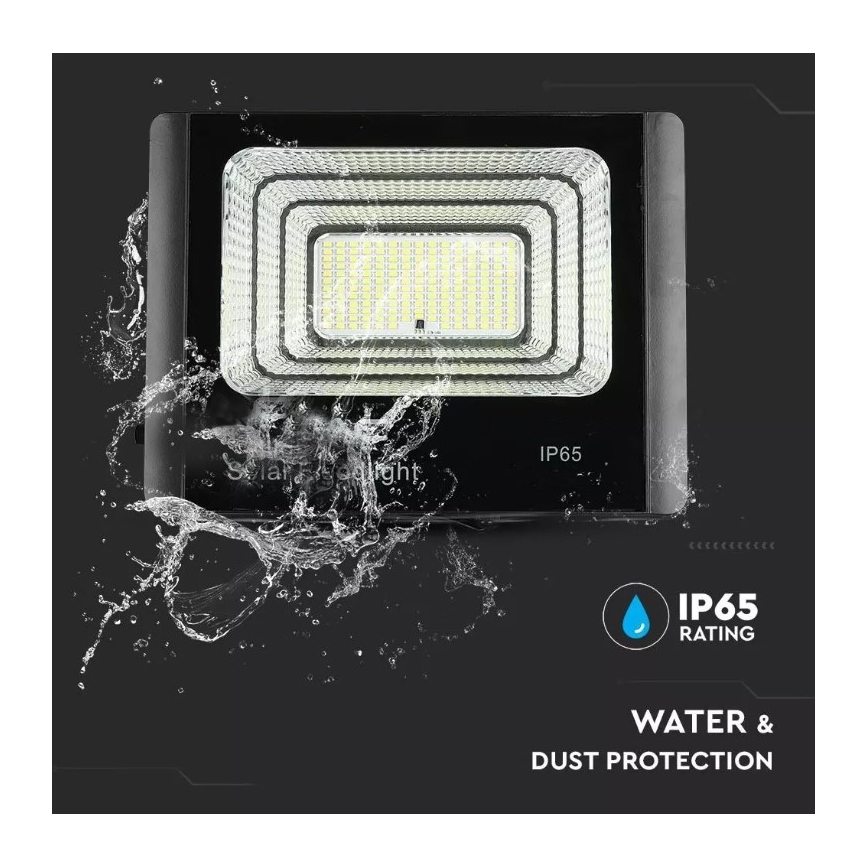 Светодиодный прожектор на солнечной батарее с регулированием яркости LED/16W/3,2V 4000K IP65 10000 mAh + дистанционное управление