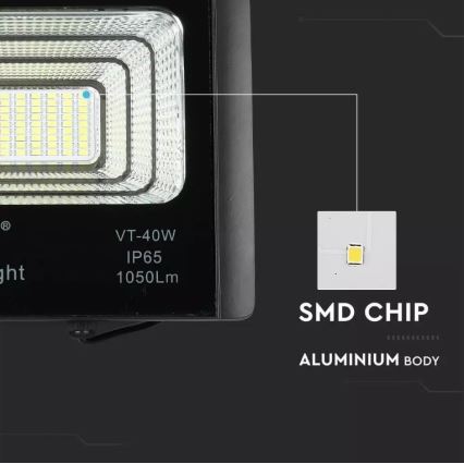 Светодиодный прожектор на солнечной батарее с регулированием яркости LED/16W/3,2V 4000K IP65 10000 mAh + дистанционное управление