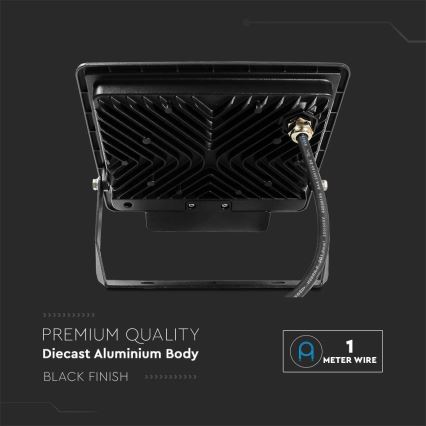 Светодиодный прожектор с датчиком LED/50 Вт/230 В 6500K IP65 черный