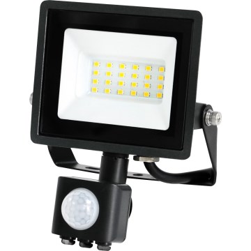 Светодиодный прожектор с датчиком MHC LED/20W/230V IP44 6500K черный
