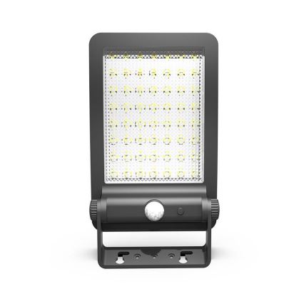 Светодиодный прожектор с датчиком на солнечной батарее LED/5W/3,7V 4000K 1500 mAh IP54 черный