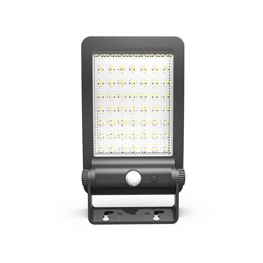 Светодиодный прожектор с датчиком на солнечной батарее LED/5W/3,7V 4000K 1500 mAh IP54 черный