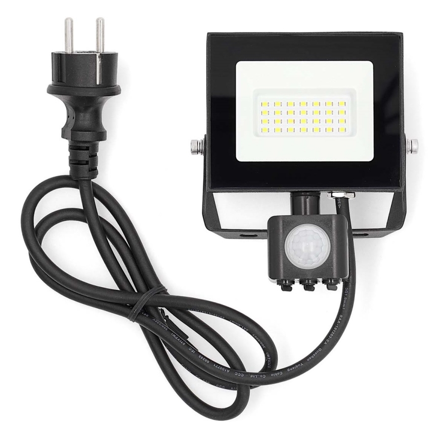 Светодиодный прожектор с датчиком LED/20W/230V 4000K IP44