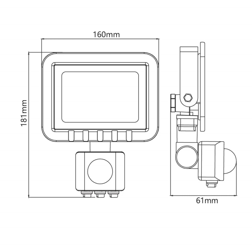 Светодиодный прожектор с датчиком LED/30W/230V IP65