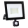 Светодиодный прожектор с датчиком LED/50W/230V 6500K IP44 черный