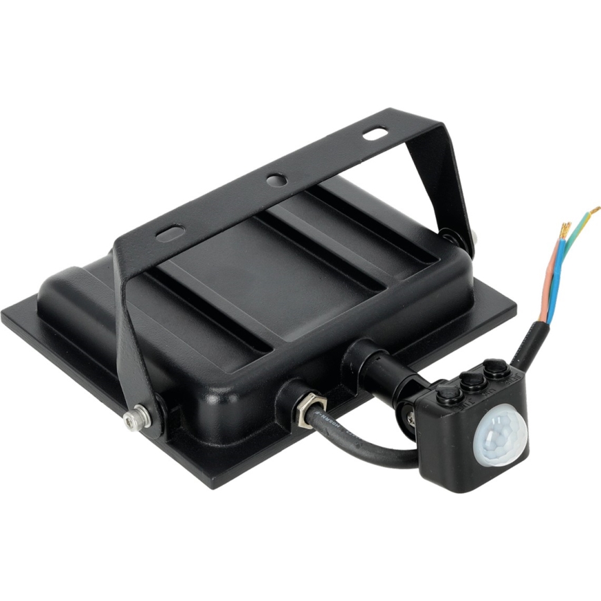 Светодиодный прожектор с датчиком LED/50W/230V 6500K IP44 черный