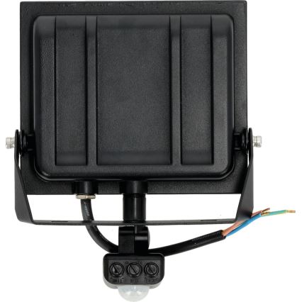 Светодиодный прожектор с датчиком LED/50W/230V 6500K IP44 черный