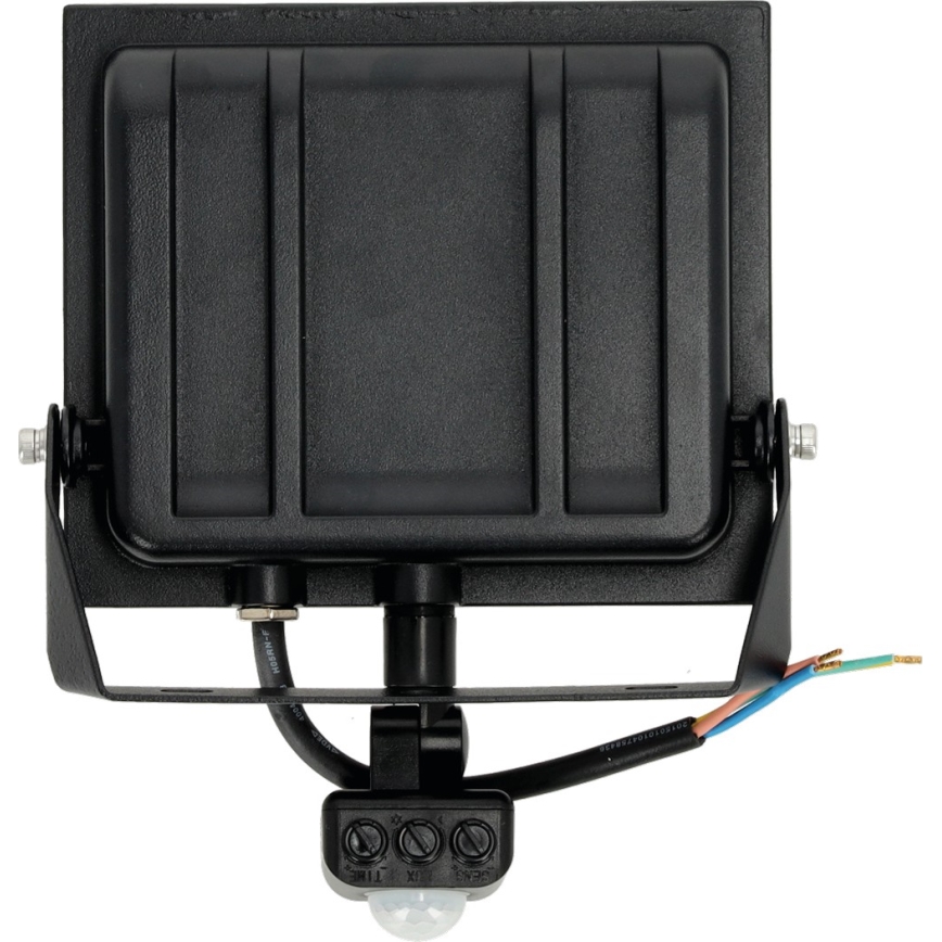 Светодиодный прожектор с датчиком LED/50W/230V 6500K IP44 черный