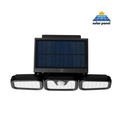 Светодиодный прожектор с датчиком на солнечной батарее LED/1,5W/3,7V 6000K IP44 2400 mAh