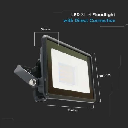 Светодиодный прожектор с прямым подключением SAMSUNG CHIP LED/20W/230V IP65 6500K