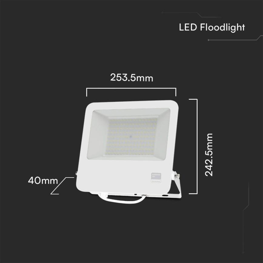 Светодиодный прожектор SAMSUNG CHIP LED/100W/230V 6400K IP65 белый