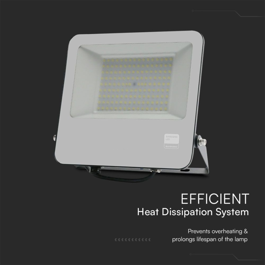 Светодиодный прожектор SAMSUNG CHIP LED/100W/230V 6400K IP65 черный