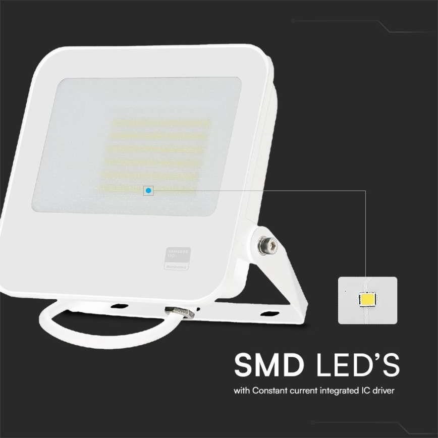 Светодиодный прожектор SAMSUNG CHIP LED/50W/230V 6500K IP65 белый