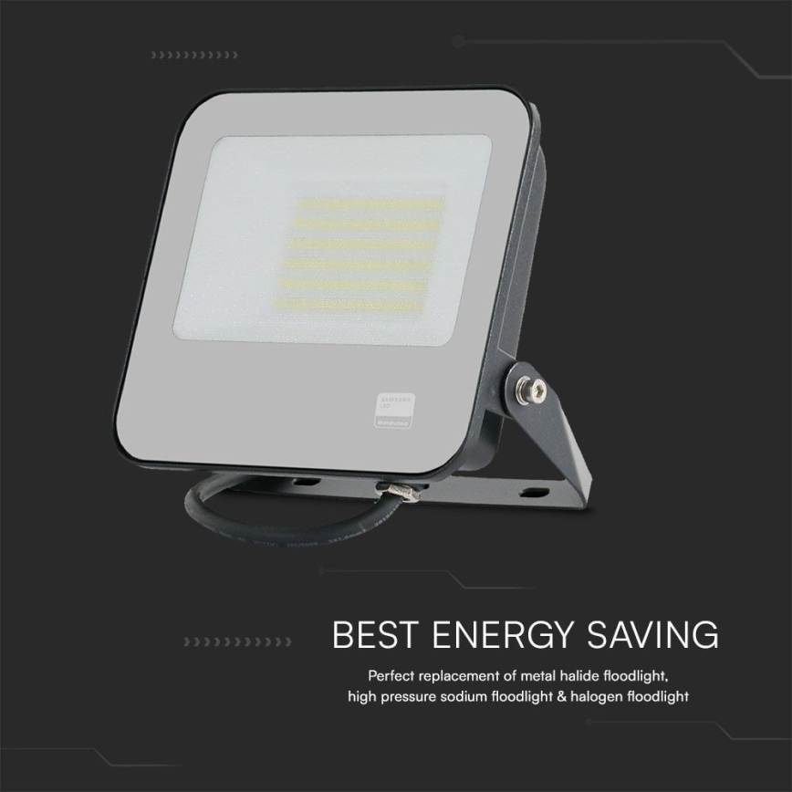Светодиодный прожектор SAMSUNG CHIP LED/50W/230V 6500K IP65 черный