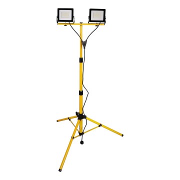 Светодиодный прожектор со штативом 2xLED/30W/230V 6500K IP65 жёлтый
