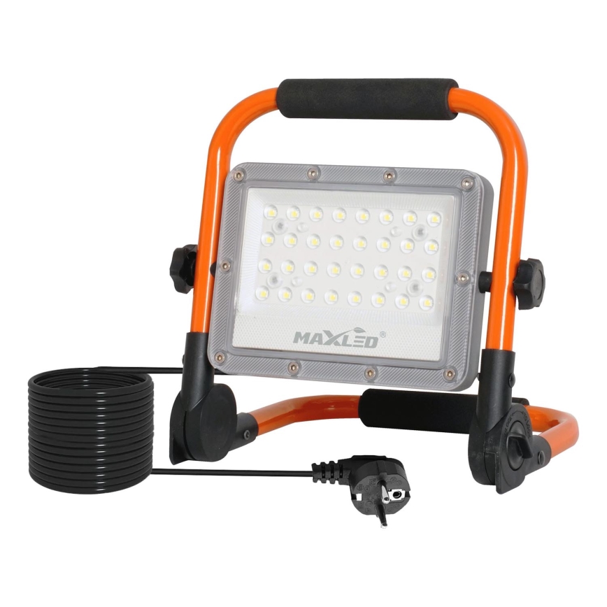 Светодиодный прожектор со стойкой LED/50W/230V 5000K IP65 оранжевый