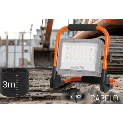 Светодиодный прожектор со стойкой LED/50W/230V 5000K IP65 оранжевый