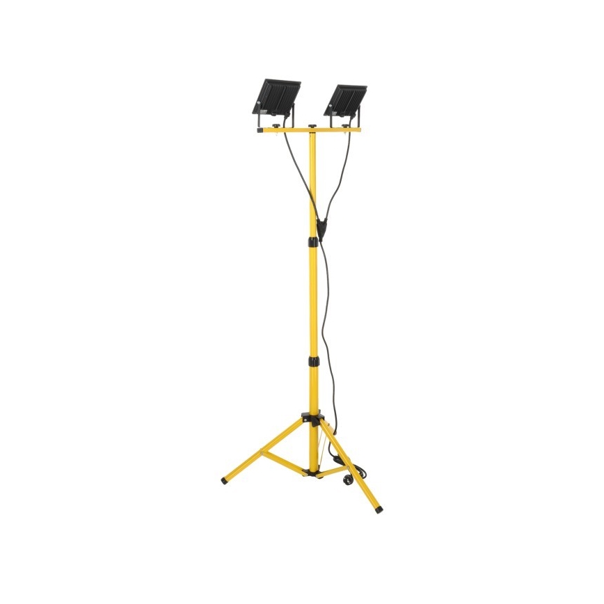 Светодиодный прожектор со стойкой TIGRA 2xLED/50W/230V 4000K IP54 черный/желтый