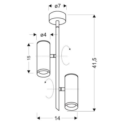 Светодиодный прожектор TUBA 2xLED/10W/230V белый