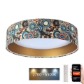 Светодиодный регулируемый потолочный светильник SMART GALAXY LED/24W/230V диам. 45 см 2700-6500K Wi-Fi Tuya многоцветный/золотой + пульт дистанционного управления