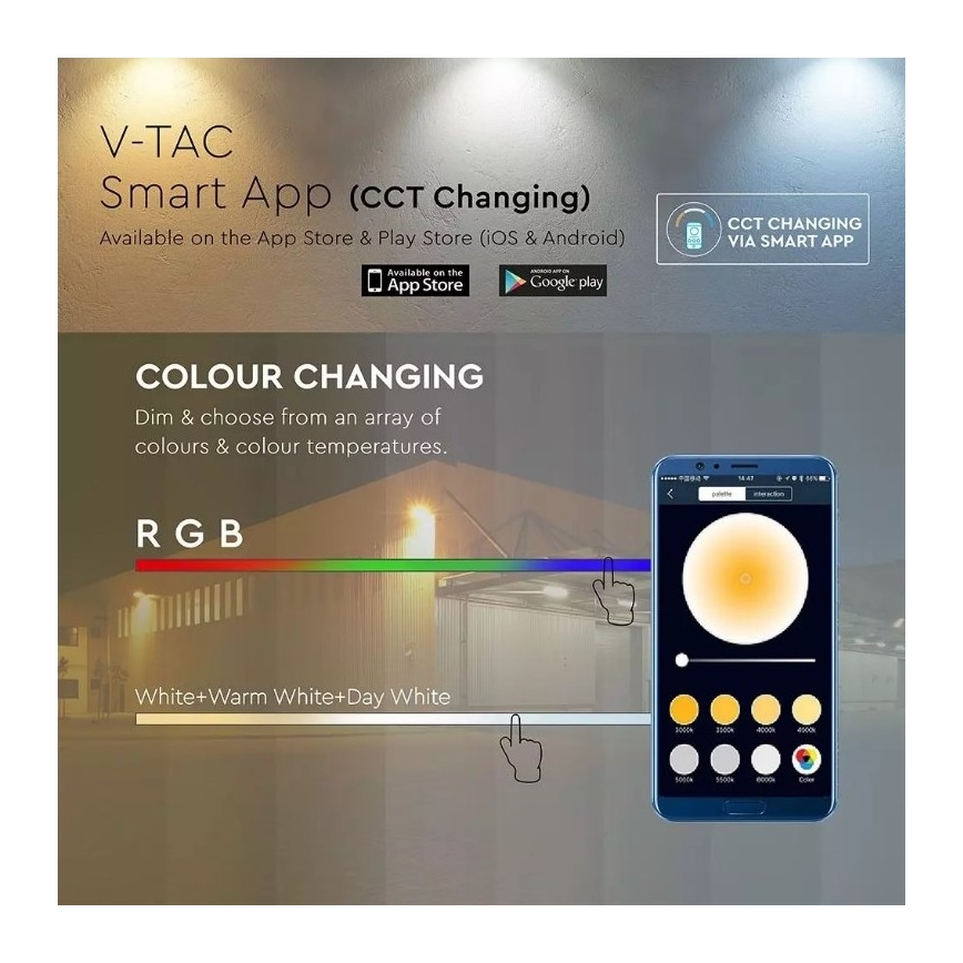 Светодиодный RGB-прожектор LED/20W/230V IP65 черный
