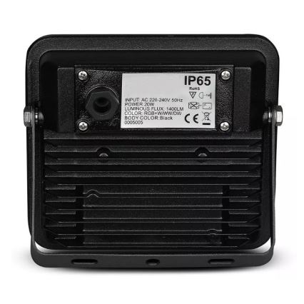 Светодиодный RGB-прожектор LED/20W/230V IP65 черный