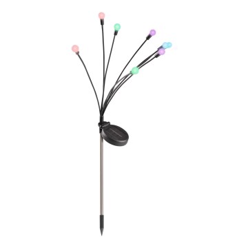 Светодиодный RGB солнечный светильник FIORINI 8xLED/1,2В 600 мАч IP44 черный