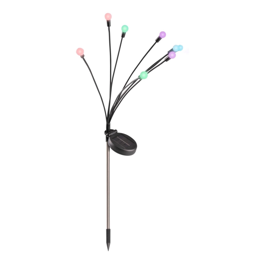 Светодиодный RGB солнечный светильник FIORINI 8xLED/1,2В 600 мАч IP44 черный