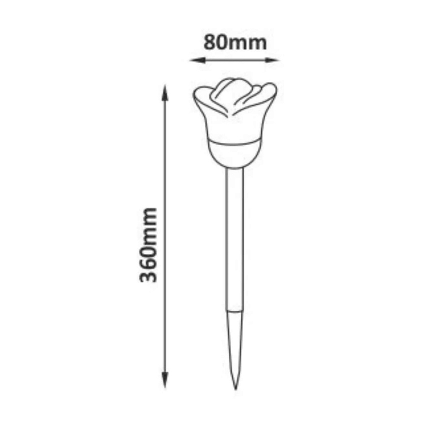 Светодиодный RGB-светильник на солнечной батарее ROSE LED/1,2V 100 mAh IP44