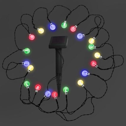 Светодиодный RGB-светильник на солнечной батарее с датчиком освещенности 20xLED/1xAAA/1,2V/300mAh IP44