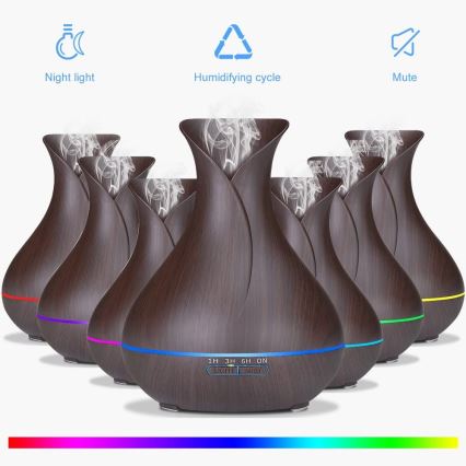 Светодиодный RGB увлажнитель и ионизатор воздуха 400 мл