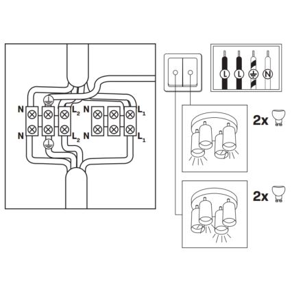 Диммируемый светодиодный RGBW точечный светильник для ванной TURYN 4xGU10/6,5W/230V 2700-6500K Wi-Fi IP44 черный