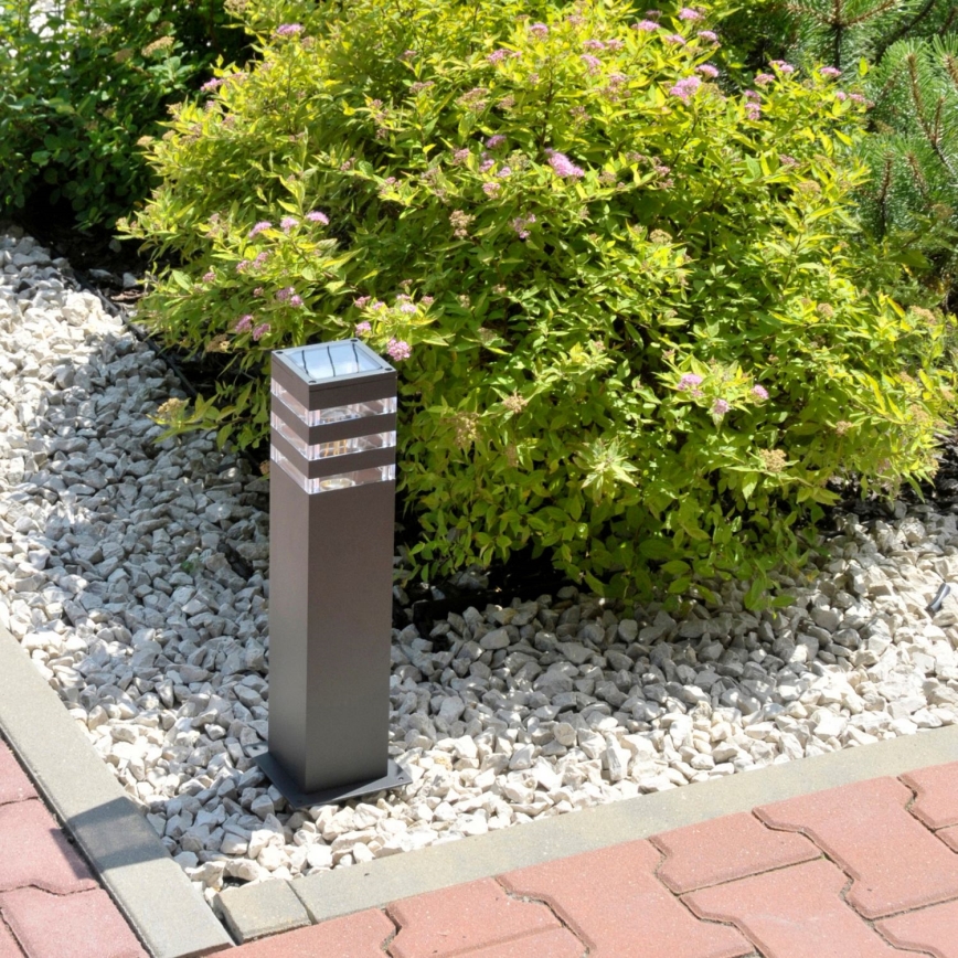 Светодиодный RGBW диммируемый уличный светильник TEKSAS 1xE27/12W/230V 2700-6500K Wi-Fi 44 см IP44 антрацит