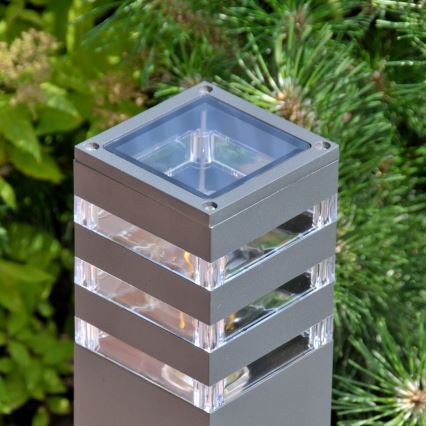 Светодиодный RGBW диммируемый уличный светильник TEKSAS 1xE27/12W/230V 2700-6500K Wi-Fi 44 см IP44 антрацит