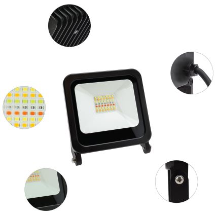 Светодиодный RGBW прожектор с регулированием яркости LED/24W/230V Wi-Fi Tuya IP65