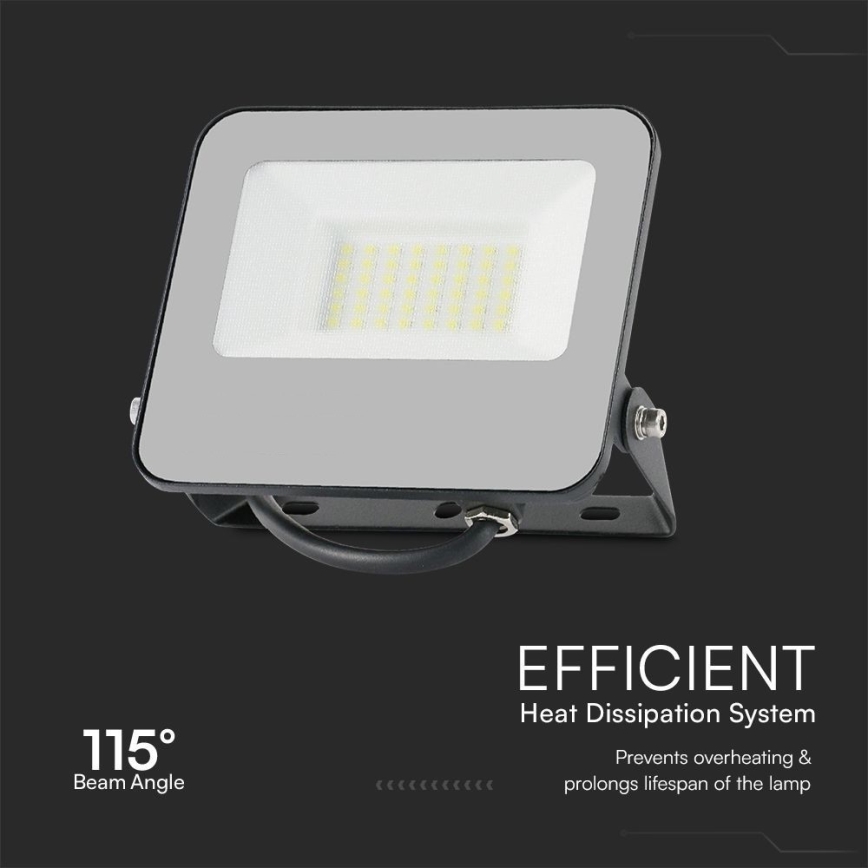 Светодиодный RGBW-прожектор с регулированием яркости LED/30W/230V IP65 серый + дистанционное управление