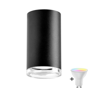 Светодиодный RGBW Регулируемый светильник для ванной TURYN 1xGU10/6,5W/230V 2700-6500K Wi-Fi IP44 черный
