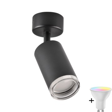 Светодиодный RGBW Регулируемый светильник для ванной TURYN 1xGU10/6,5W/230V 2700-6500K Wi-Fi IP44 черный