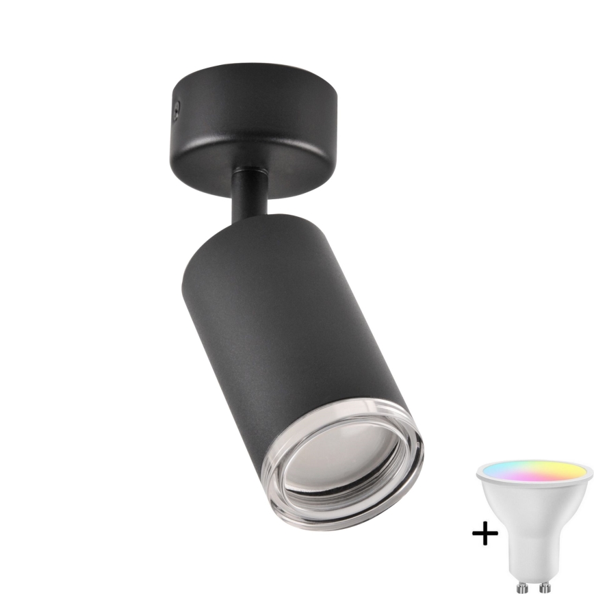 Светодиодный RGBW Регулируемый светильник для ванной TURYN 1xGU10/6,5W/230V 2700-6500K Wi-Fi IP44 черный