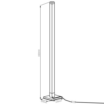 Светодиодный RGBW-торшер с регулированием яркости MAGICAL LED/7W/230V + дистанционное управление
