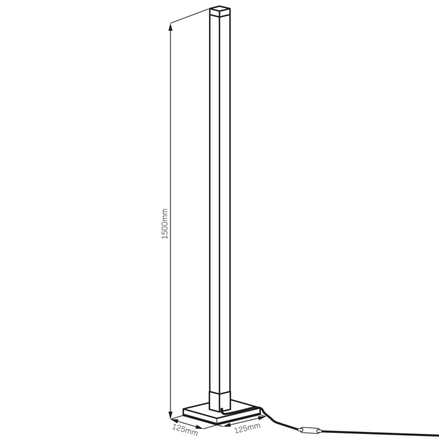 Светодиодный RGBW-торшер с регулированием яркости MAGICAL LED/7W/230V + дистанционное управление