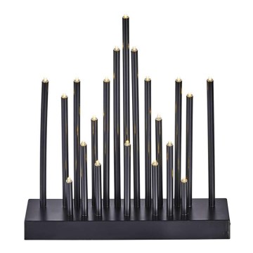 Светодиодный рождественский подсвечник 20xLED/3xAA черный