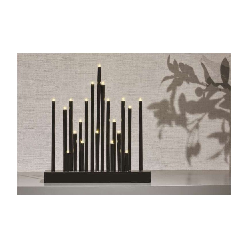 Светодиодный рождественский подсвечник 20xLED/3xAA черный