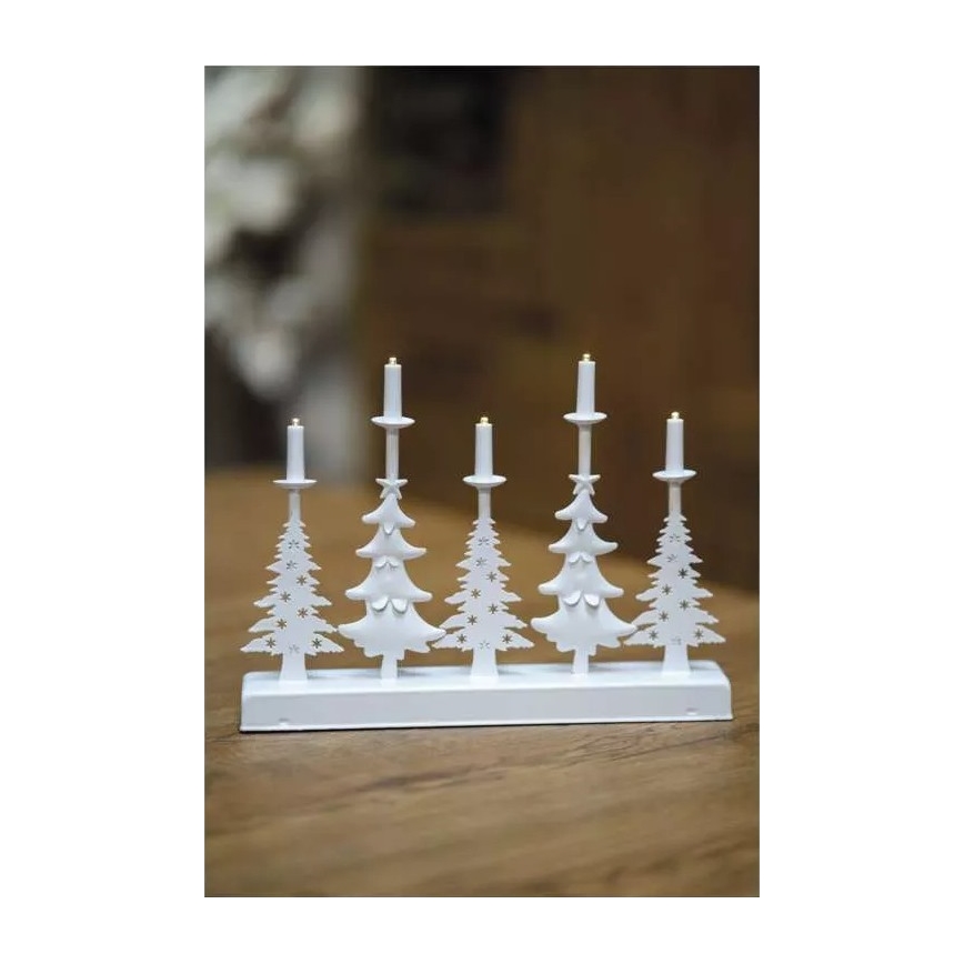 Светодиодный рождественский подсвечник LED/2xAA белый