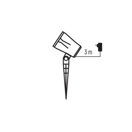 Светодиодный рождественский уличный проектор LED/3,6W/230V IP44 белый