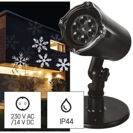Светодиодный рождественский уличный проектор LED/3,6W/230V IP44 холодный белый